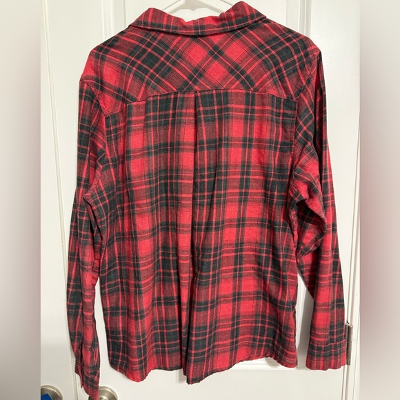 Red and Black Plaid Women's Shirt - Picture 2 of 2
